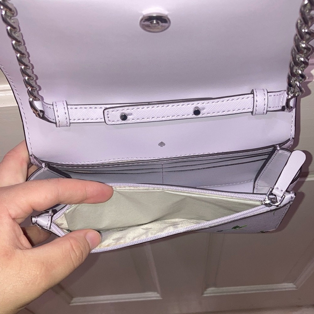 Kate Spade Lavender Purple Wildflower Ditsy Floral Crossbody Purse Bag - Picture 10 of 17